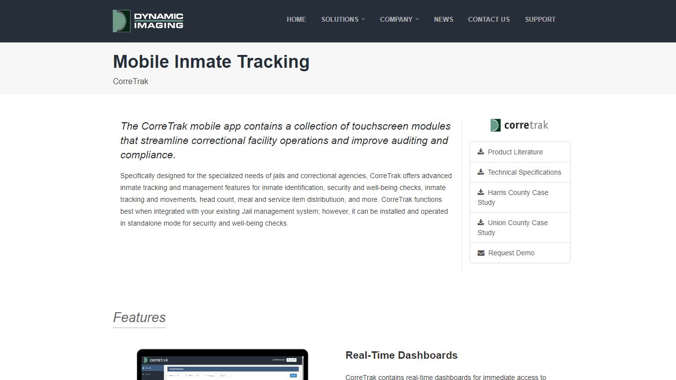 CorreTrak Mobile Inmate Tracking System - Dynamic Imaging